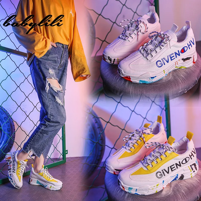 2019 Fashion White Sneakers for Women Breathable Graffiti Platform Sneakers Luxury Shoes Women Designers Women's Vulcanize Shoes
2019 Fashion White Sneakers for Women Breathable Graffiti Platform Sneakers Luxury Shoes Women Designers Women's Vulcanize Shoes