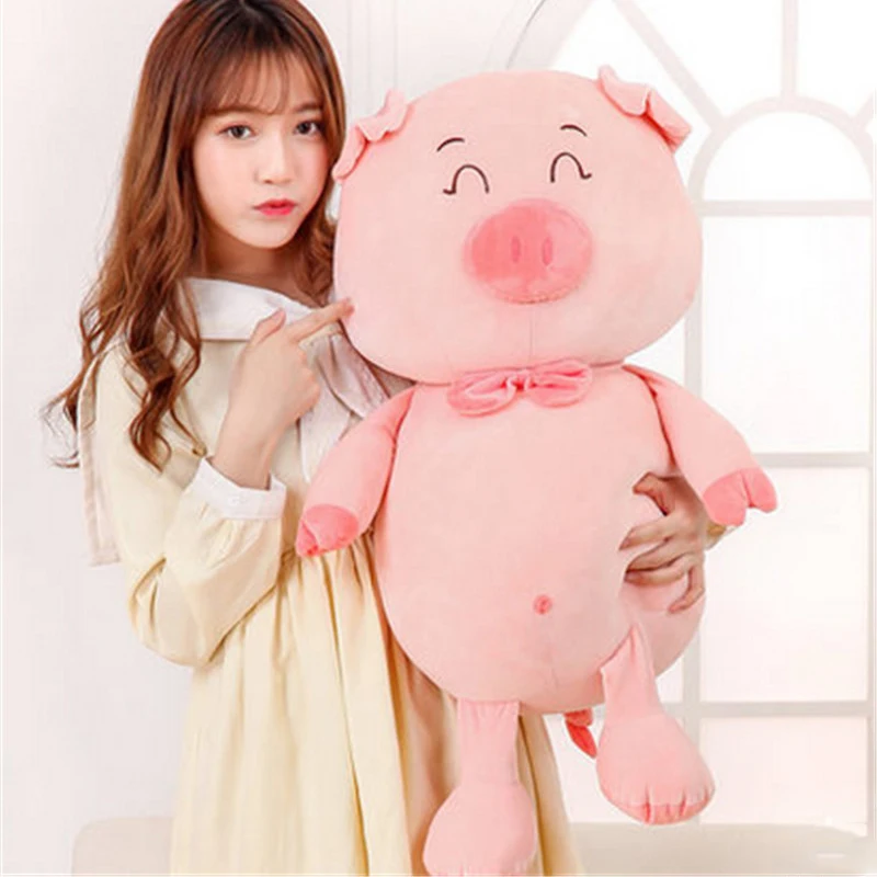 Fancytrader Big Soft Pink Pig Plush Toys Giant Stuffed Animals Piggy Pillow Doll 28inch Nice Gifts for Christmas Valentine's Day | Игрушки