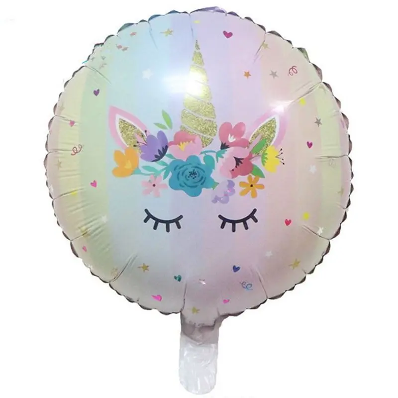 

1pcs 18 inch unicorn Flowers Balloon globos Children's birthday unicorn party wedding decoration supplies kids Helium balloons