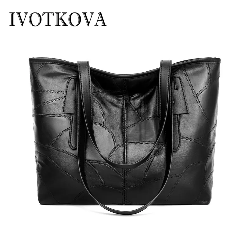 IVOTKOVA Women Sheepskin Leather Handbags Casual Black Tote bags 2019 New Design Lady Purses & Shoulder Bags Bolsa Shopping Bag
IVOTKOVA Women Sheepskin Leather Handbags Casual Black Tote bags 2019 New Design Lady Purses & Shoulder Bags Bolsa Shopping Bag