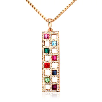 Classic Multicolor Long Necklace Sweater Chain Crystal From Swarovski Women Choker Rose Gold Color Jewelry
Classic Multicolor Long Necklace Sweater Chain Crystal From Swarovski Women Choker Rose Gold Color Jewelry