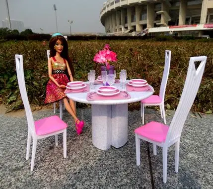 Кукольная мебель для ресторана Барби аксессуары гостиной столовой кухни |