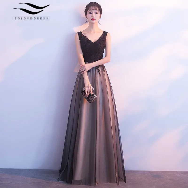 Black Long V-neck Lace Embroidery Prom Dresses 2018 Cheap Chiffon Evening Party Dress Ballkleider Special Occasion Dresses
Black Long V-neck Lace Embroidery Prom Dresses 2018 Cheap Chiffon Evening Party Dress Ballkleider Special Occasion Dresses