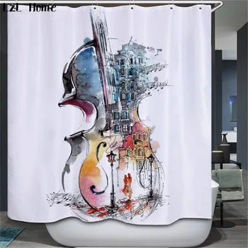 LzL Home piano violin shower curtains 3d new waterproof bath curtains Chinese ready made luxury high quality bathroom decoration
LzL Home piano violin shower curtains 3d new waterproof bath curtains Chinese ready made luxury high quality bathroom decoration
