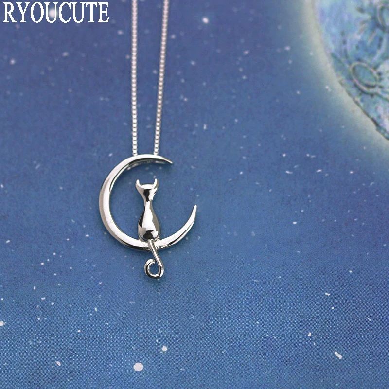 Fashion 925 Sterling Silver Moon Cat Choker Necklaces Pendants for Women Wedding Long Necklaces Statement Jewelry
Fashion 925 Sterling Silver Moon Cat Choker Necklaces Pendants for Women Wedding Long Necklaces Statement Jewelry