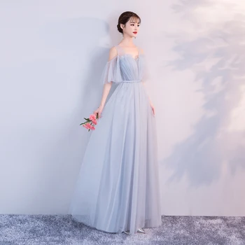 blue grey Bridesmaid Dress Long Dress Mesh Wedding Banquet Show Back of Bandage Sexy Prom Long Dress for Wedding Party Vestidos
blue grey Bridesmaid Dress Long Dress Mesh Wedding Banquet Show Back of Bandage Sexy Prom Long Dress for Wedding Party Vestidos