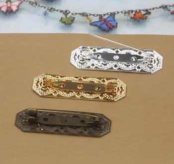 15x47mm Blank Brooch Bases Vintage Filigree Rectange Flower Brooches Pins Back Settings Safety-pin DIY Findings Multi-color
15x47mm Blank Brooch Bases Vintage Filigree Rectange Flower Brooches Pins Back Settings Safety-pin DIY Findings Multi-color