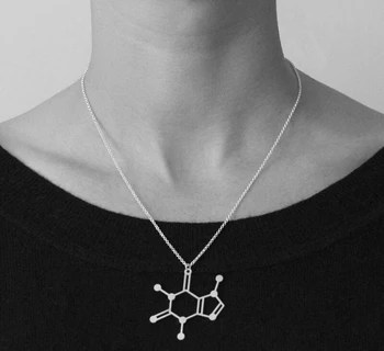 DAGNGAO fashion Caffeine Molecule pendant Necklace women Science choker chain necklace Biology Jewelry Molecule Necklace gift
DAGNGAO fashion Caffeine Molecule pendant Necklace women Science choker chain necklace Biology Jewelry Molecule Necklace gift