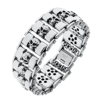 Skull stainless steel chain bracelet biker heavy punk jewelry gifts for men dad him boyfriend dropshipping Adjustable B026
Skull stainless steel chain bracelet biker heavy punk jewelry gifts for men dad him boyfriend dropshipping Adjustable B026