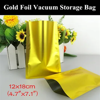 100pcs 12x18cm (4.7"x7.1") 180micron Gold Aluminum Foil Open Top Bag Moisture-proof Heat Sealing Food Gold Vacuum Packaging Bag
100pcs 12x18cm (4.7"x7.1") 180micron Gold Aluminum Foil Open Top Bag Moisture-proof Heat Sealing Food Gold Vacuum Packaging Bag