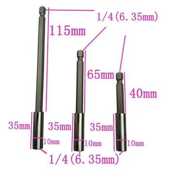 3pcs 75mm 100mm 150mm Quick Change Release Magnetic Screwdriver Extension Bit Holder Set 1/4 Hex Shank
3pcs 75mm 100mm 150mm Quick Change Release Magnetic Screwdriver Extension Bit Holder Set 1/4 Hex Shank