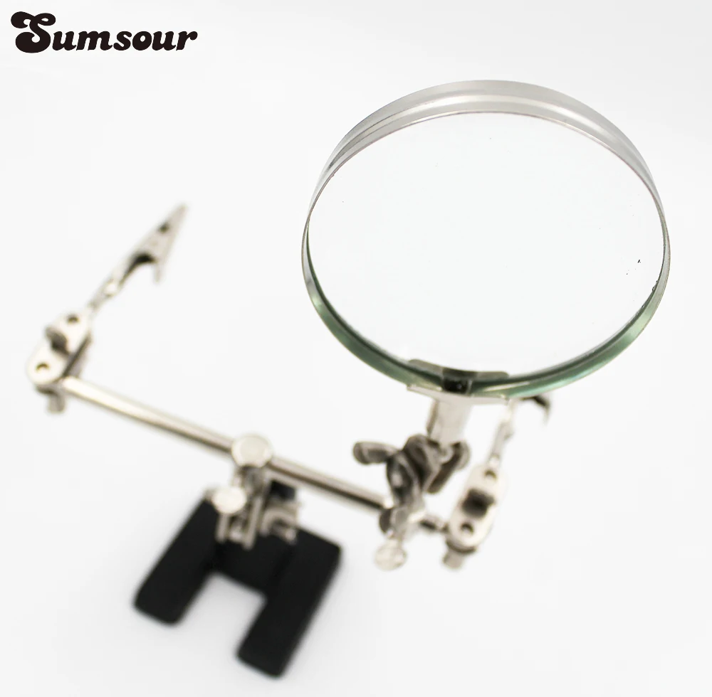 New 3 in 1 Welding Magnifying Glass Auxiliary Clip Magnifier Soldering Solder Iron Stand Holder Station Rework Repair Tool
New 3 in 1 Welding Magnifying Glass Auxiliary Clip Magnifier Soldering Solder Iron Stand Holder Station Rework Repair Tool