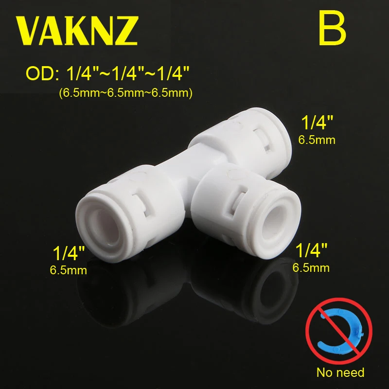 Plastic Quick Fitting Tee pipe connector fitting T Type 1/4" 3/8" OD Hose Equal Connection Tee RO Water
Plastic Quick Fitting Tee pipe connector fitting T Type 1/4" 3/8" OD Hose Equal Connection Tee RO Water