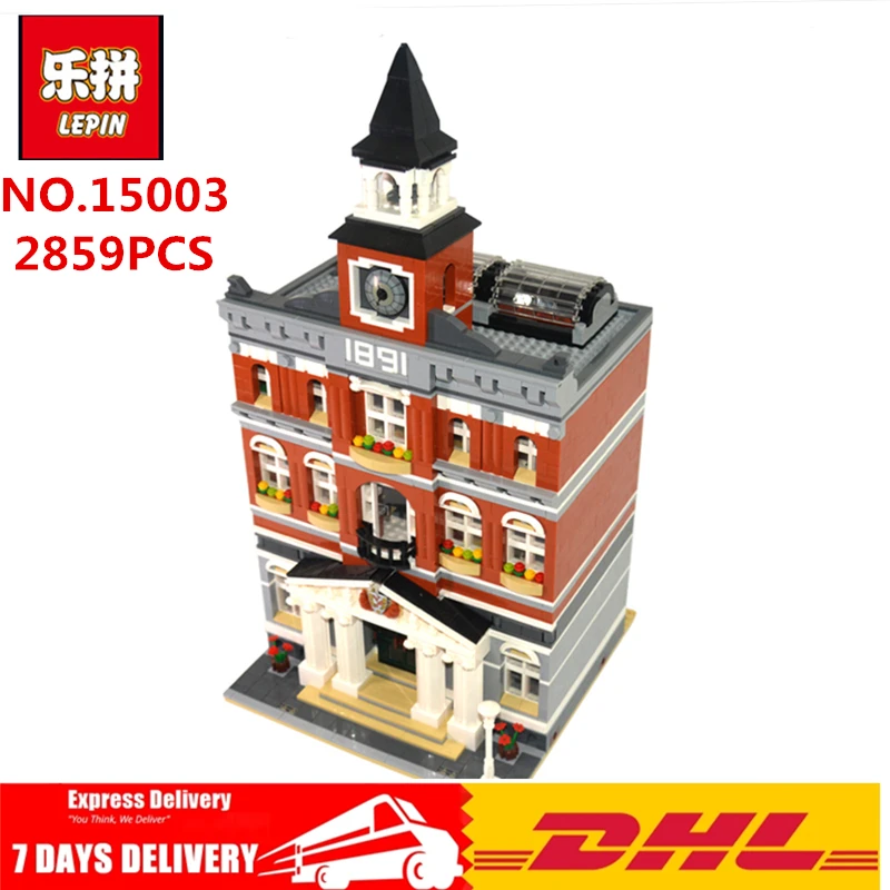DHL New 2859Pcs 2018 LEPIN 15003 Kid's Toys The town hall Model Building Kits Building Blocks Bricks as Gift 15039
DHL New 2859Pcs 2018 LEPIN 15003 Kid's Toys The town hall Model Building Kits Building Blocks Bricks as Gift 15039