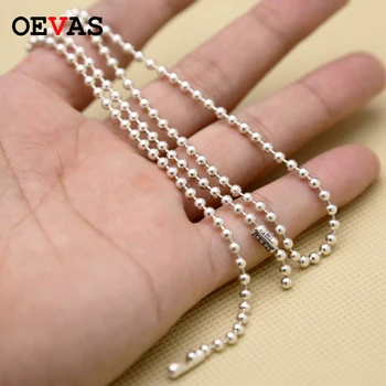 3mm 925 Sterling Silver Ball Chain Necklace for Women Men Jewelry 45-80cm Long Sweater S925 Solid Silver Jewelry Dropshipping
3mm 925 Sterling Silver Ball Chain Necklace for Women Men Jewelry 45-80cm Long Sweater S925 Solid Silver Jewelry Dropshipping