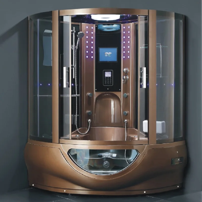 Fancy steam shower show room cabin with acrylic frame acrylic massage bathtub
Fancy steam shower show room cabin with acrylic frame acrylic massage bathtub