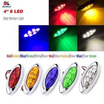 Keyecu 4PCS 4" 6 LED Super bright Oval Side Marker Light Fender Light with Chrome plating rings For truck Trailers 10-30V
Keyecu 4PCS 4" 6 LED Super bright Oval Side Marker Light Fender Light with Chrome plating rings For truck Trailers 10-30V