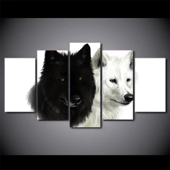 5 Piece HD Printed Black And White Couple Wolf Animal Wall Picture Framed Canvas Painting For Bedroom Wall Poster Art
5 Piece HD Printed Black And White Couple Wolf Animal Wall Picture Framed Canvas Painting For Bedroom Wall Poster Art
