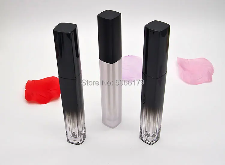 3ML Plastic Cosmetic Transparent Frosted Lip Gloss Tube Black Gradient Makeup Beauty Lipstick Container Concealer Package | Красота и