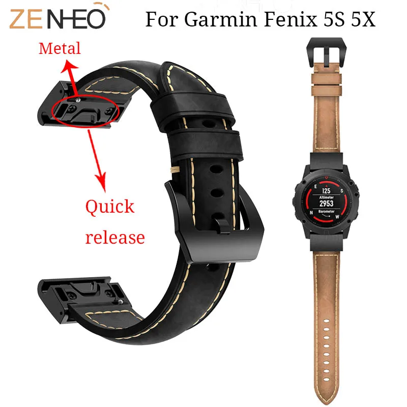 Genuine Leather Fenix 5X Band 26mm Watch strap Quick Fit Bracelet for Garmin Fenix 5S 5X Wristband Replacement Watch bands Strap
Genuine Leather Fenix 5X Band 26mm Watch strap Quick Fit Bracelet for Garmin Fenix 5S 5X Wristband Replacement Watch bands Strap