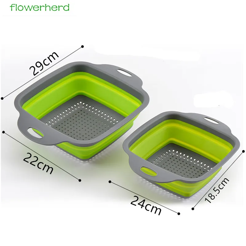 2 Pieces Foldable Collapsible Colanders Set Silicone Kitchen Fruit Vegetable Square Baskets Folding Strainers Wash Basket Filter
2 Pieces Foldable Collapsible Colanders Set Silicone Kitchen Fruit Vegetable Square Baskets Folding Strainers Wash Basket Filter