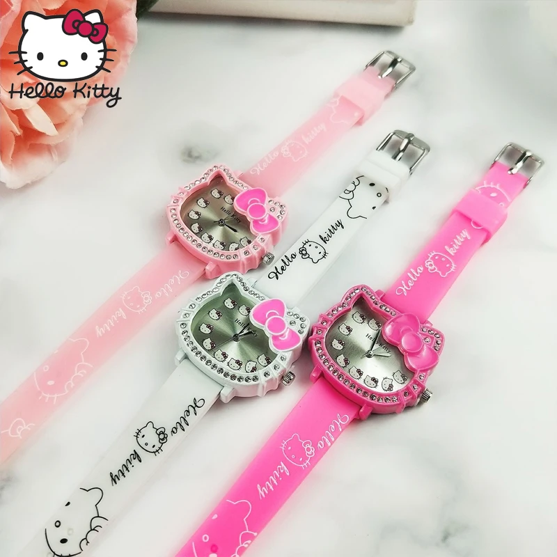 Hello Kitty Cartoon Watches Kid Girls Straps Wristwatch Children hellokitty Quartz Cute Clock Fashion Crystal Learning Machine 
Hello Kitty Cartoon Watches Kid Girls Straps Wristwatch Children hellokitty Quartz Cute Clock Fashion Crystal Learning Machine