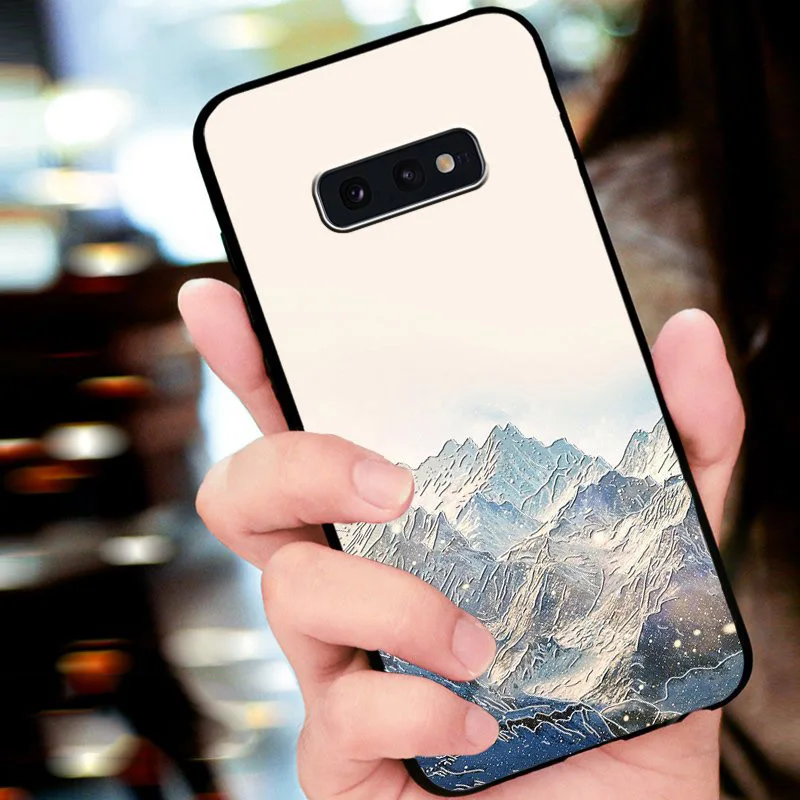 Рельефный Винтажный чехол в китайском и японском стиле для Samsung S10E с изображением