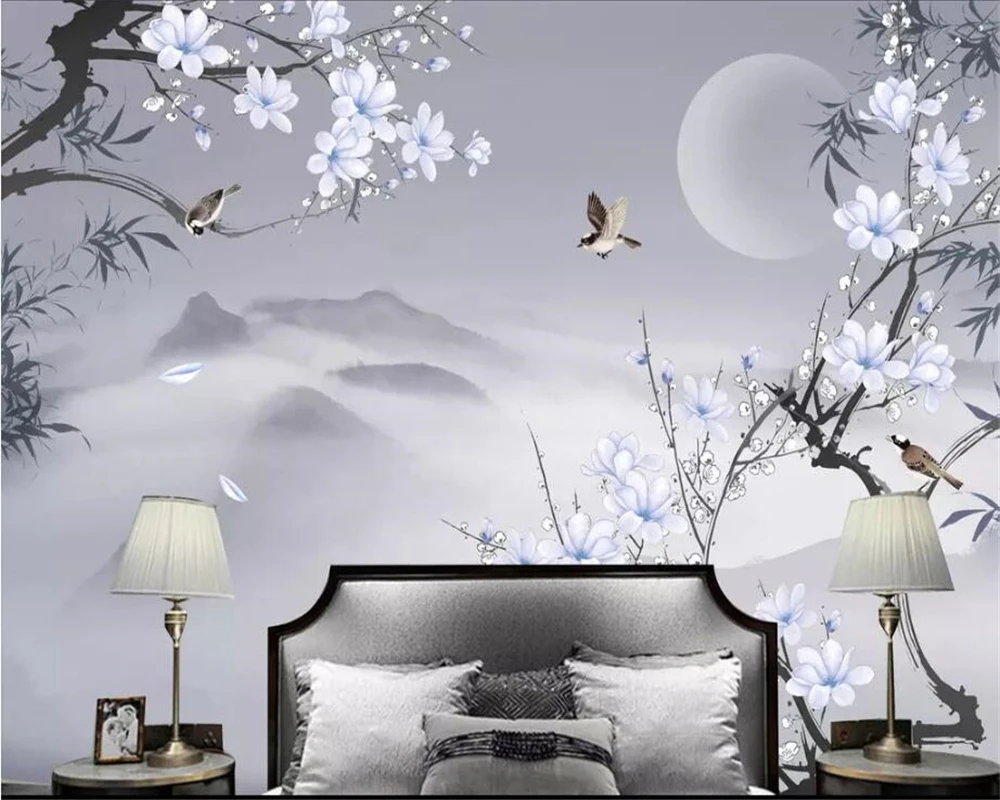 Beibehang Custom home background wall 3d wallpaper hand-painted bamboo Magnolia flower bird background wall decorative painting
Beibehang Custom home background wall 3d wallpaper hand-painted bamboo Magnolia flower bird background wall decorative painting