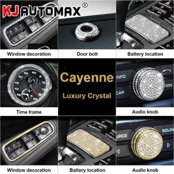 KJAUTOMAX For Porsche Cayenne Crystal Decoration Car Styling Clock Ring Steering Wheel Door bolt Logo Windows Switch
KJAUTOMAX For Porsche Cayenne Crystal Decoration Car Styling Clock Ring Steering Wheel Door bolt Logo Windows Switch