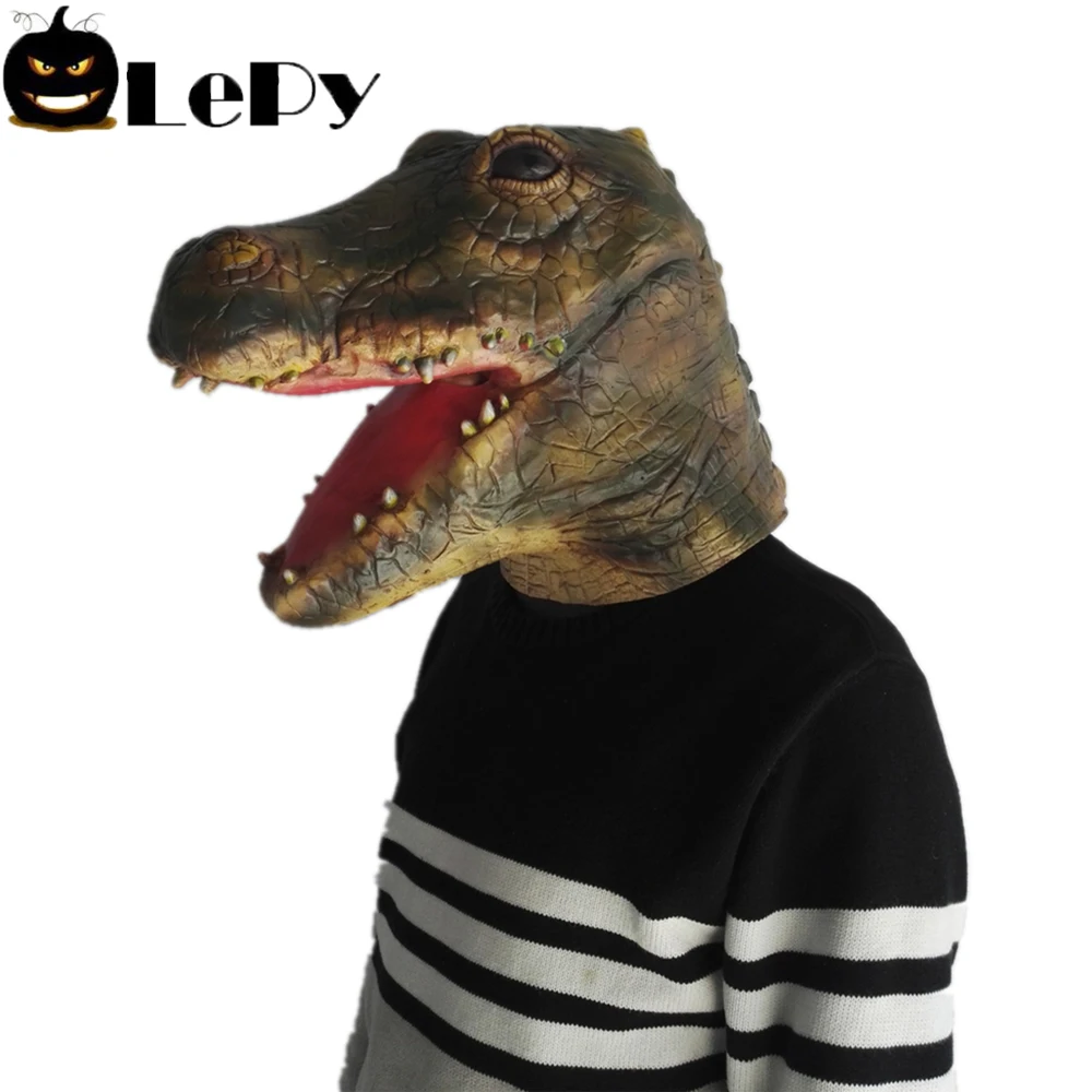 Horror Crocodile Mask Latex Animal Full Head Mask Adult Cosplay Party Halloween mask
Horror Crocodile Mask Latex Animal Full Head Mask Adult Cosplay Party Halloween mask