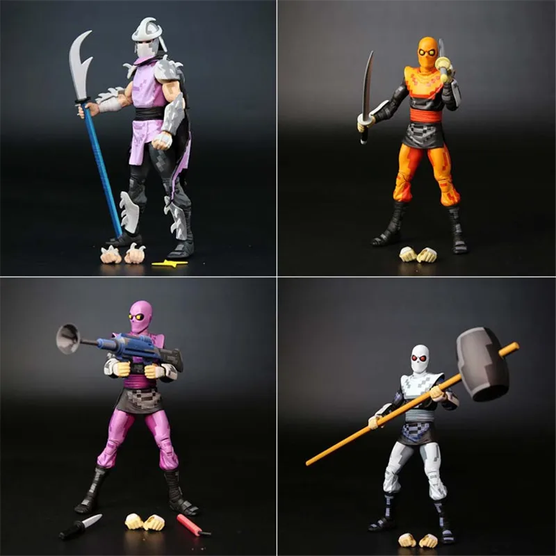 The sewer Turtles anime action figure handmade Michelangelo Donatello Leonardo Shredder dolls Hands and feet can move Toys
The sewer Turtles anime action figure handmade Michelangelo Donatello Leonardo Shredder dolls Hands and feet can move Toys