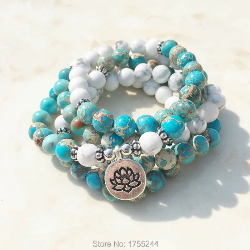 SN1101 браслет Howlite Mala из каменных бусин, 108 бусин, Браслет-браслет или ожерелье, четки рейки, молитва
SN1101 браслет Howlite Mala из каменных бусин, 108 бусин, Браслет-браслет или ожерелье, четки рейки, молитва