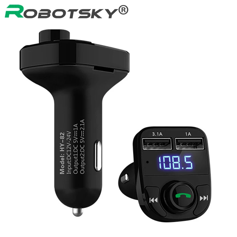 5V 4.1A Bluetooth 4.0 FM Transmitter MP3 Player Dual USB Car Charger Handsfree Car Kit Support TF Card U Disk for Phone
5V 4.1A Bluetooth 4.0 FM Transmitter MP3 Player Dual USB Car Charger Handsfree Car Kit Support TF Card U Disk for Phone