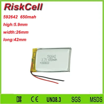 Free shipping 3.7V 650mah 592642 Lithium Polymer Li-Po Rechargeable Battery For Mp3 MP4 MP5 GPS PSP mobile Pocket PC e-books
Free shipping 3.7V 650mah 592642 Lithium Polymer Li-Po Rechargeable Battery For Mp3 MP4 MP5 GPS PSP mobile Pocket PC e-books