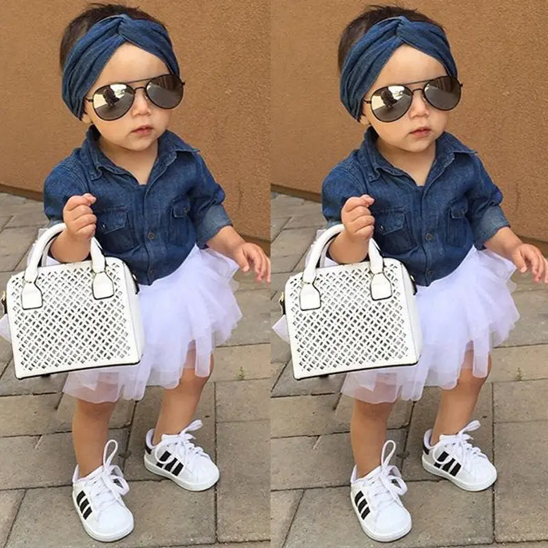 Newborn Toddler Girls Summer T-Shirt Skirt Clothing Set Kids Baby Girl Denim Tops Shirt Tutu Skirts Party 3pcs Outfits Set
Newborn Toddler Girls Summer T-Shirt Skirt Clothing Set Kids Baby Girl Denim Tops Shirt Tutu Skirts Party 3pcs Outfits Set