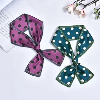ladies Silk Small Scarf dot Print Satin skinny scarf ribbon neckerchief headband bag Scarves hair scarf for women summer 2019
ladies Silk Small Scarf dot Print Satin skinny scarf ribbon neckerchief headband bag Scarves hair scarf for women summer 2019