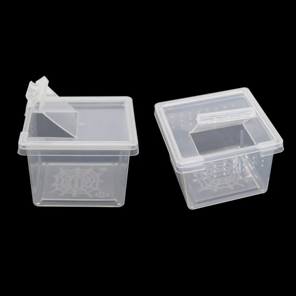 Spider Feed Living Box Insect box Plastic Transparent Reptiles Cultivate Container Scorpion Reptile Terrarium Ideal Habitat 2 Pc
Spider Feed Living Box Insect box Plastic Transparent Reptiles Cultivate Container Scorpion Reptile Terrarium Ideal Habitat 2 Pc