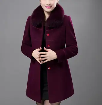 plus size 5XL 2020 winter middle-aged women fashion fur collar woolen coat slim wool blends coat
plus size 5XL 2020 winter middle-aged women fashion fur collar woolen coat slim wool blends coat