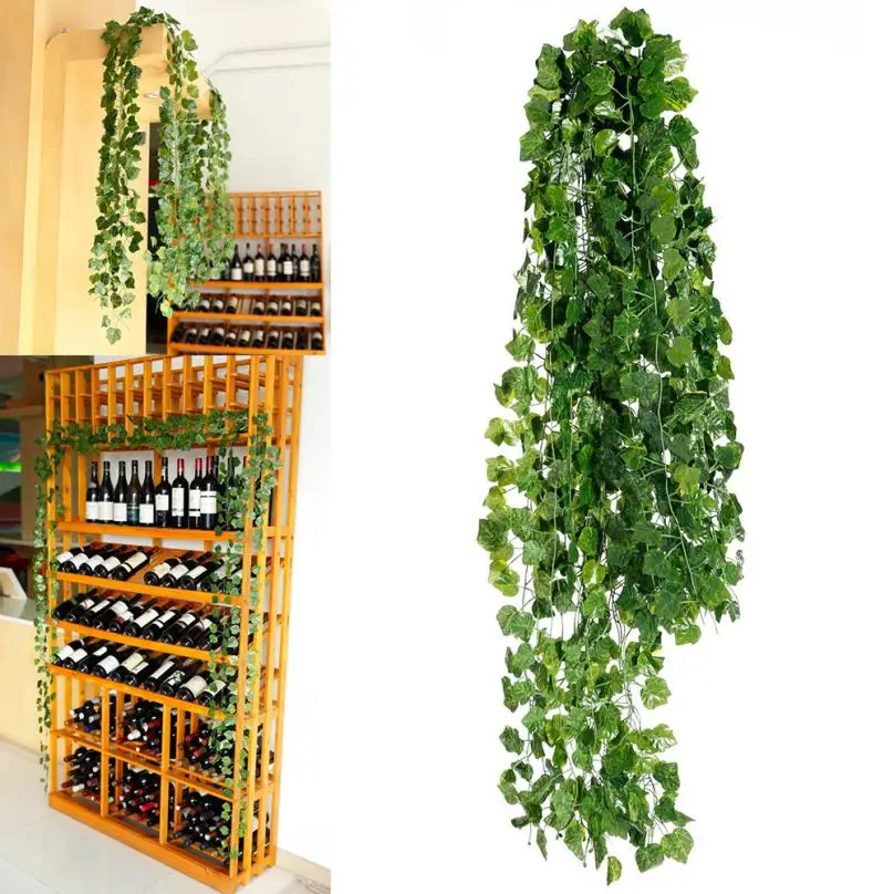 Artificial Plants Green Garland Ivy Leaves Artificial Grape Vine Fake Foliage Leaves Home garden Wedding Bar Decoration 18July5
Artificial Plants Green Garland Ivy Leaves Artificial Grape Vine Fake Foliage Leaves Home garden Wedding Bar Decoration 18July5