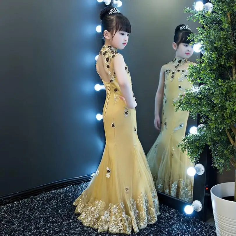 Princess Girls Mermaid Dress 2019 New Sexy Lace Sequins Dress Backless Lace Up Children's Party Gown Kids Clothes Vestidos Y1106
Princess Girls Mermaid Dress 2019 New Sexy Lace Sequins Dress Backless Lace Up Children's Party Gown Kids Clothes Vestidos Y1106