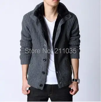 Men Autumn Winter Hot Sale Cardigans Plus Velvet Full Sleeve Warm Waistcoat Male Casual Thicken Knit Slim Sweaters A04 235
Men Autumn Winter Hot Sale Cardigans Plus Velvet Full Sleeve Warm Waistcoat Male Casual Thicken Knit Slim Sweaters A04 235