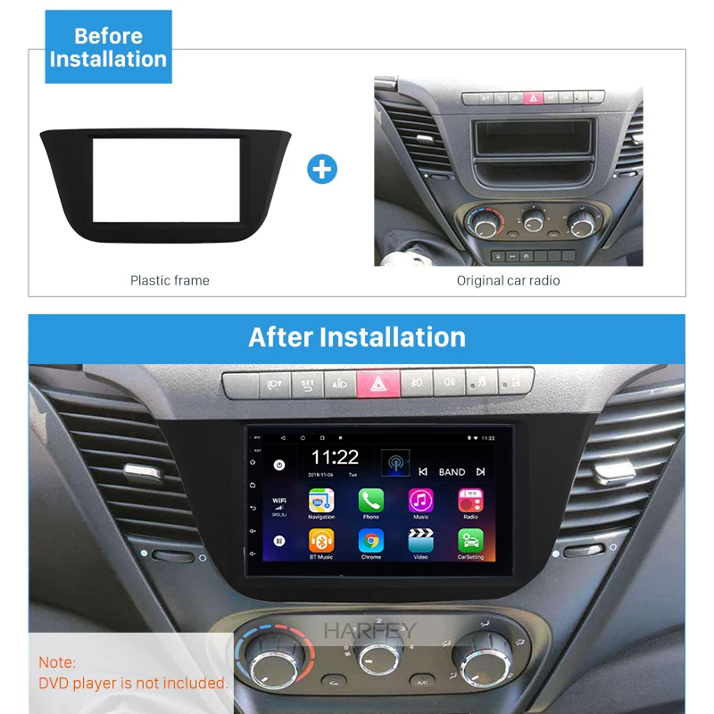Harfey 2Din Car Frame Autoradio Stereo Fascia Bezel Kit for 2014+ IVECO DAILY OEM Frame in Dashboard Trim Plate Install Panel
Harfey 2Din Car Frame Autoradio Stereo Fascia Bezel Kit for 2014+ IVECO DAILY OEM Frame in Dashboard Trim Plate Install Panel