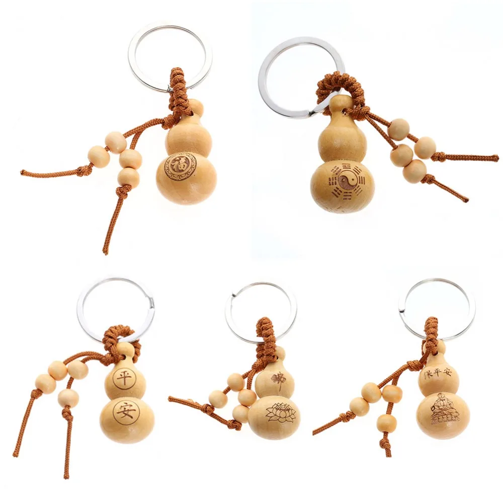 Hot Chinese Traditional Good Luck Gourd Keychain Cute Mini Peach Wood Key ring Wishful Lucky Pendant Car Keys Ornaments
Hot Chinese Traditional Good Luck Gourd Keychain Cute Mini Peach Wood Key ring Wishful Lucky Pendant Car Keys Ornaments