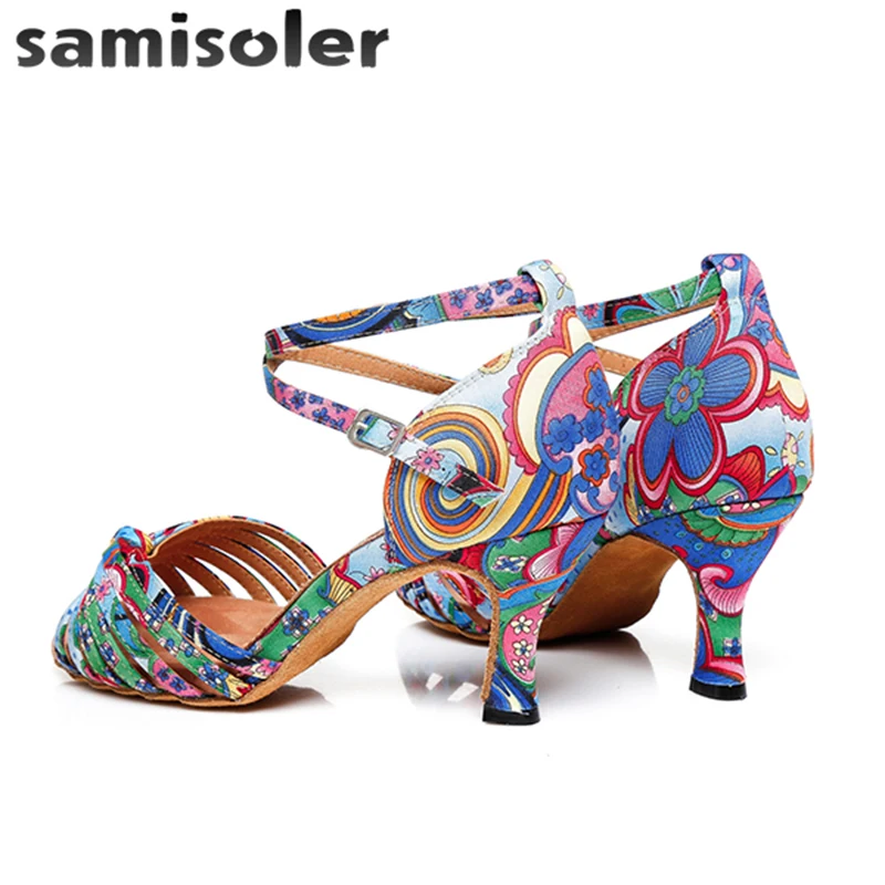 Samisoler Latin Dance Shoes Rainbow Colors bright PU Women's Salsa elegant Ballroom dancing shoes soft tango dance shoes heel
Samisoler Latin Dance Shoes Rainbow Colors bright PU Women's Salsa elegant Ballroom dancing shoes soft tango dance shoes heel