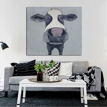 Modern Handpainted Animal Picture Arts Oil Painting For Living Room Wall Pictures Abstract Art Lovely Cow on Canvas Wall Deocr
Modern Handpainted Animal Picture Arts Oil Painting For Living Room Wall Pictures Abstract Art Lovely Cow on Canvas Wall Deocr