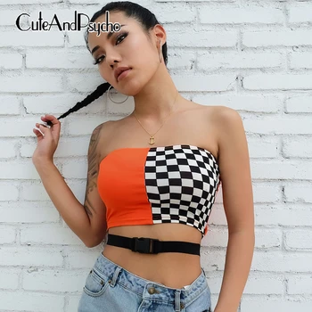 2019 Patchword Checkerboard Bandeau Crop Top Strapless Plaid Tube Top Casual Buckle Belt Wrap Chest Top Streetwear Cuteandpsycho
2019 Patchword Checkerboard Bandeau Crop Top Strapless Plaid Tube Top Casual Buckle Belt Wrap Chest Top Streetwear Cuteandpsycho