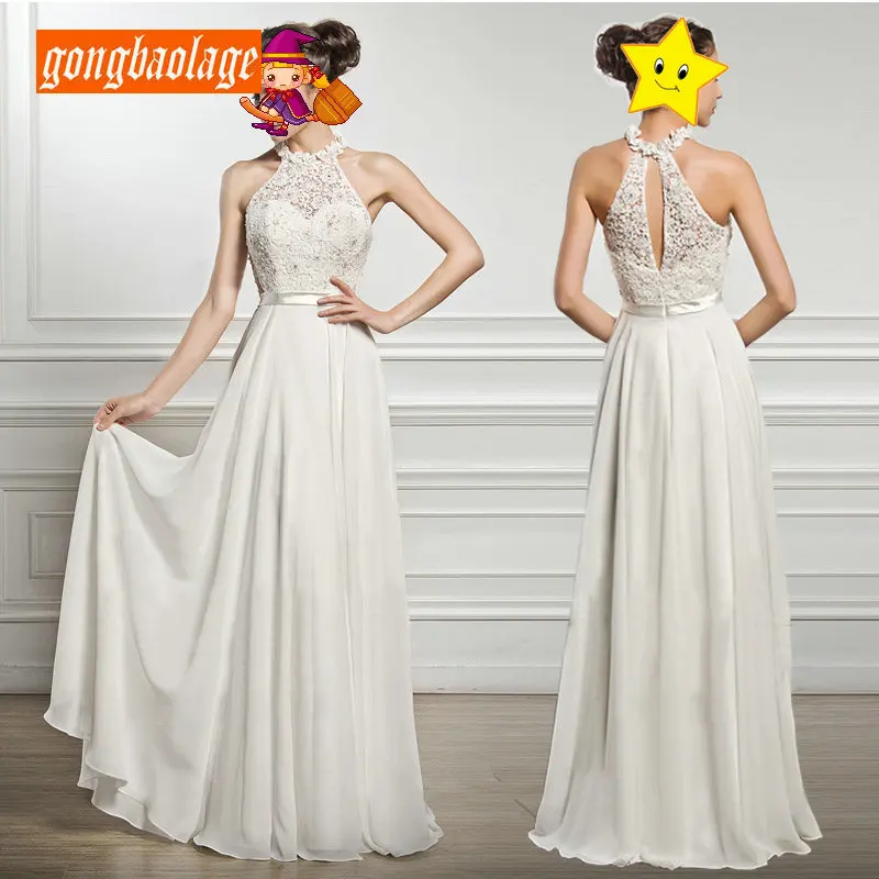 Elegant Ivory Long Dress Evening 2019 Evening Party Gown O-Neck Chiffon Lace Sleeveless Slit Slim Women Formal Maxi Dresses Prom
Elegant Ivory Long Dress Evening 2019 Evening Party Gown O-Neck Chiffon Lace Sleeveless Slit Slim Women Formal Maxi Dresses Prom