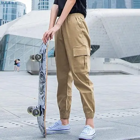 Plus Size Cargo Pants For Women Solid Loose Big Pockets Sweatpants Casual BF Ankle-Length Trousers Female Pant DV80
Plus Size Cargo Pants For Women Solid Loose Big Pockets Sweatpants Casual BF Ankle-Length Trousers Female Pant DV80