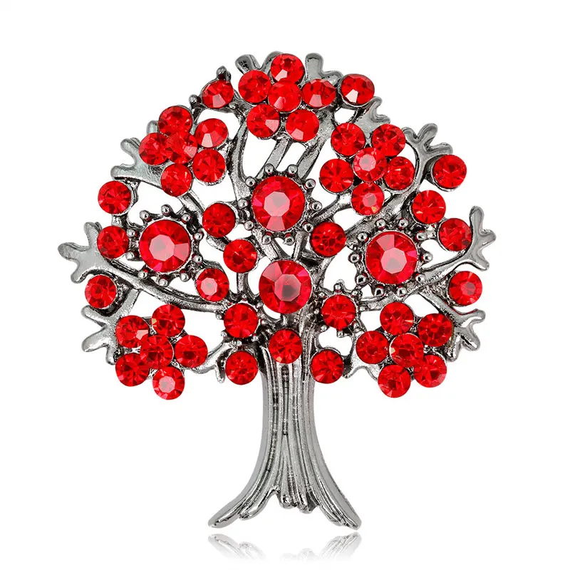 CHUKUI Rhinestone Pin Broches Badges Tree Pins and Brooches for Women Clothing Metal bijouterie Brooch Vintage Badge (5)