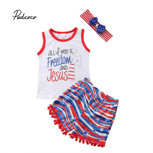 Pudcoco Summer 4th of July Kids Baby Girl Boy Cotton Tops Vest + Shorts Pants + Headband 3PCS Outfits Striped Baby Clothing Sets
Pudcoco Summer 4th of July Kids Baby Girl Boy Cotton Tops Vest + Shorts Pants + Headband 3PCS Outfits Striped Baby Clothing Sets
